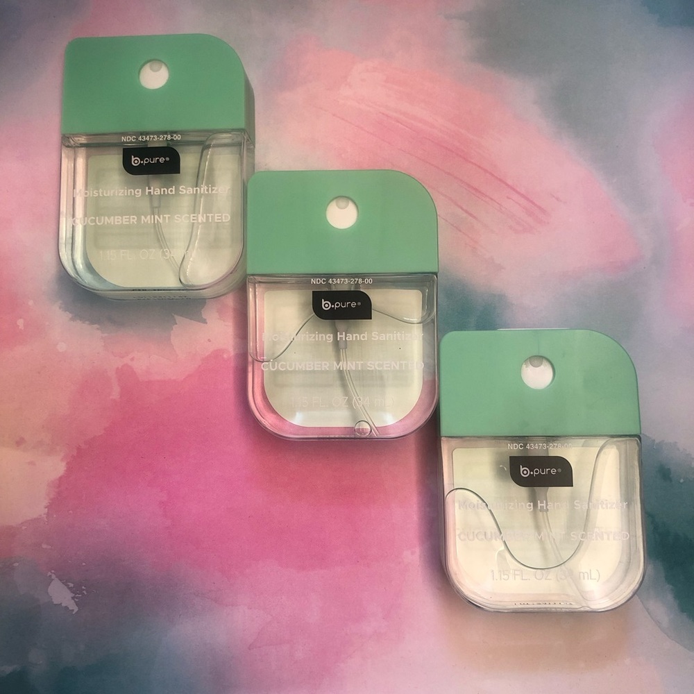 B. Pure Cucumber Mint Hydrating Hand Sanitizer Spray Set of 3 Bundle